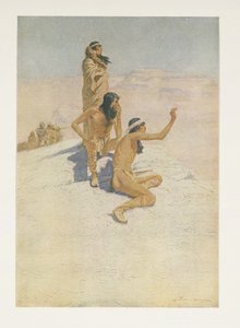 Cabeza de Vaca nel deserto, da Colliers Weekly, pub.1906 da Frederic Remington
